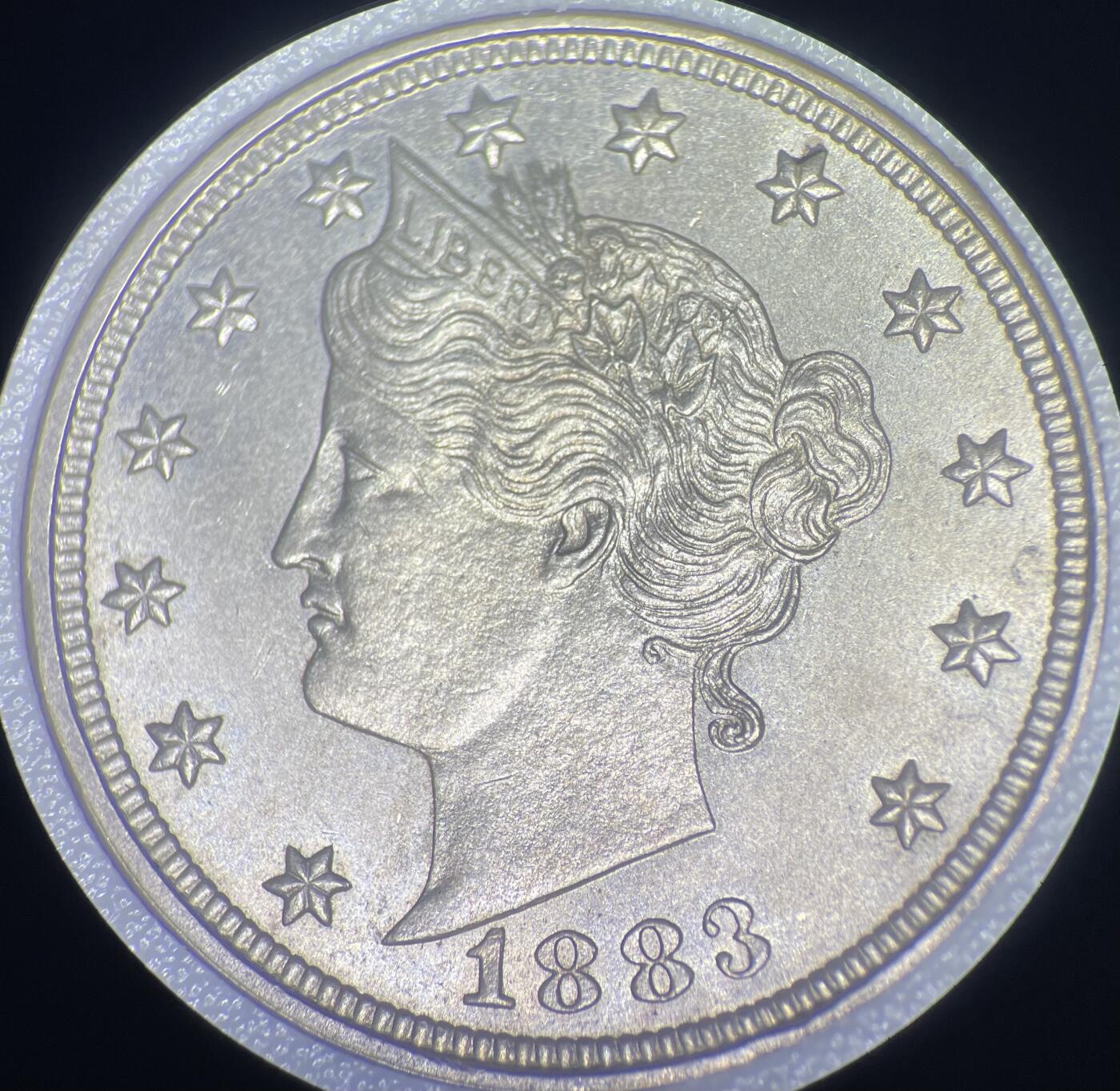 美国5美分镍币2枚1883和1886