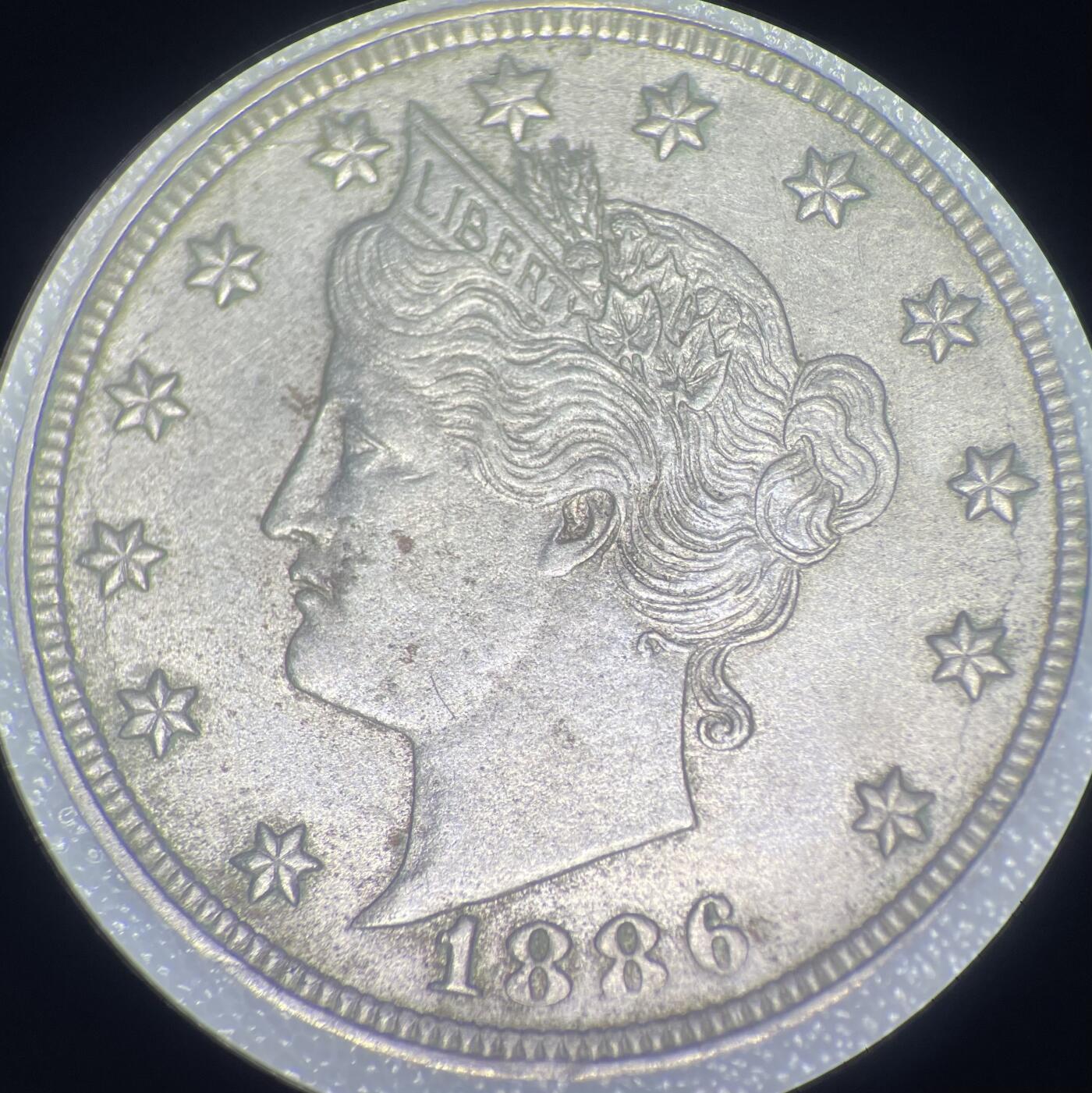 美国5美分镍币2枚1883和1886