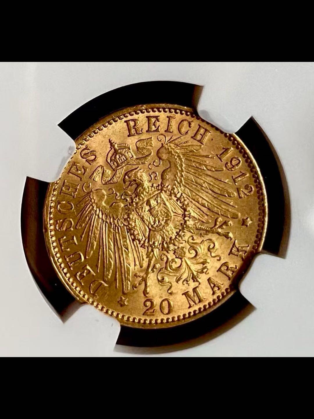 少见的J版德意志第二帝国20马克金币