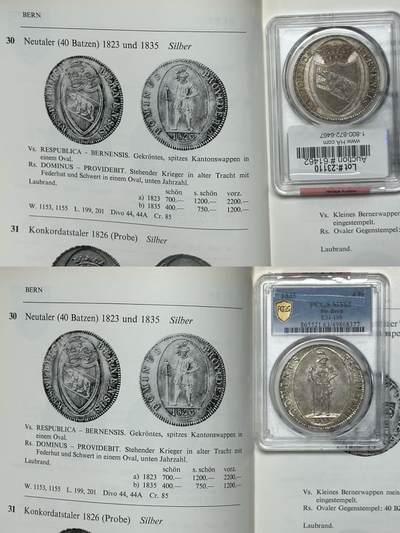 1835年瑞士伯尔尼4法郎银币