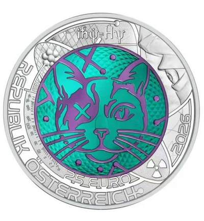 【外币新品】奥地利2026年量子物理学银铌～