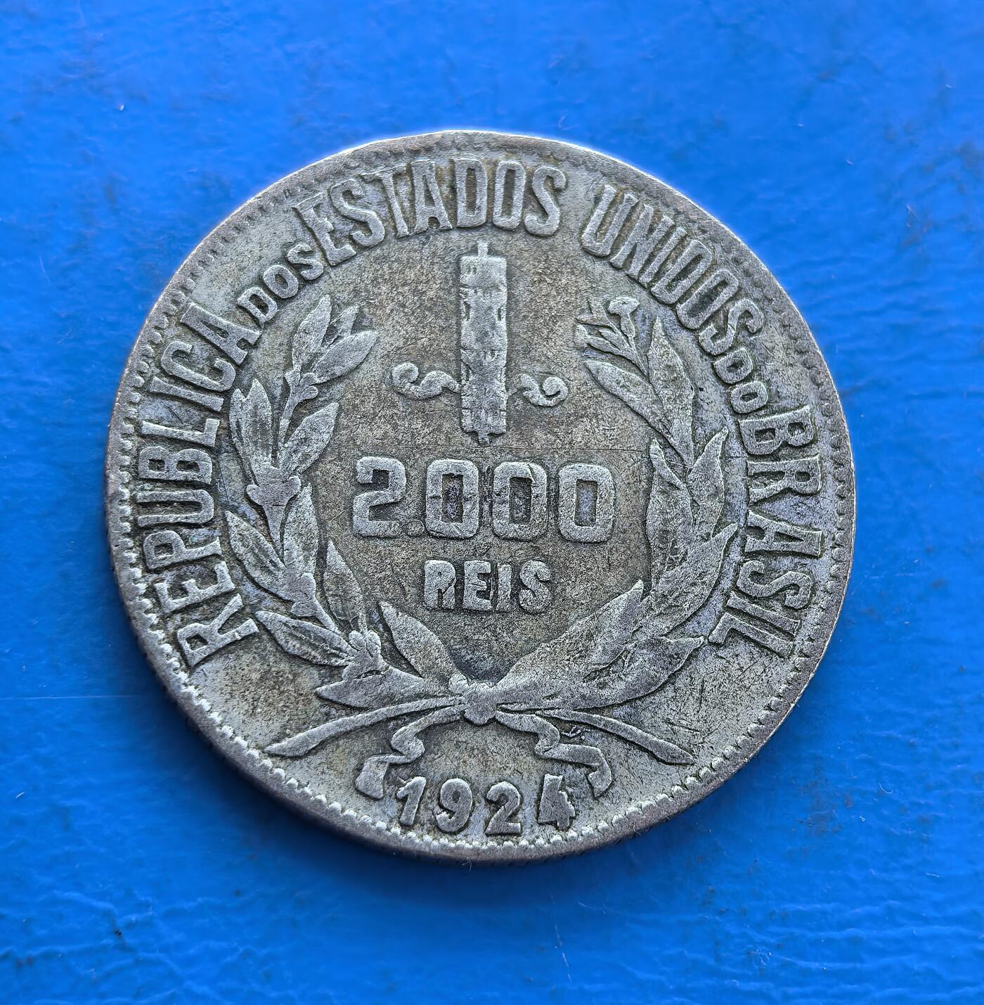 巴西1924 年 2000 里斯银币