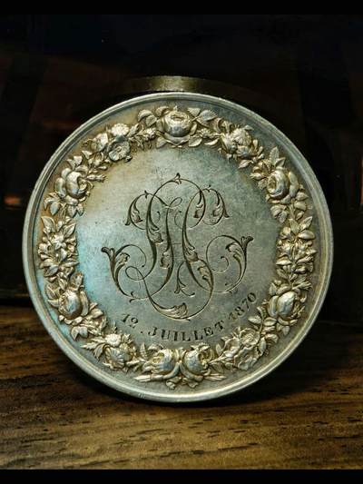 1870年的法国结婚纪念银章