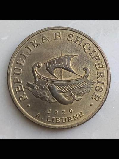 阿尔巴尼亚2020年20列克铜币