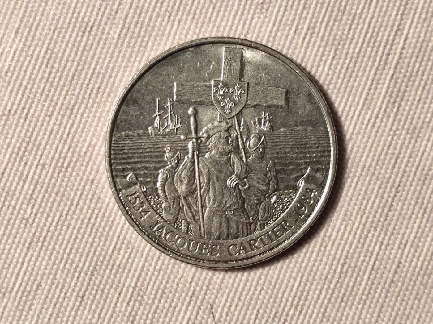 1984年加拿大纪念雅克卡蒂埃登陆加拿大450周年纪念币