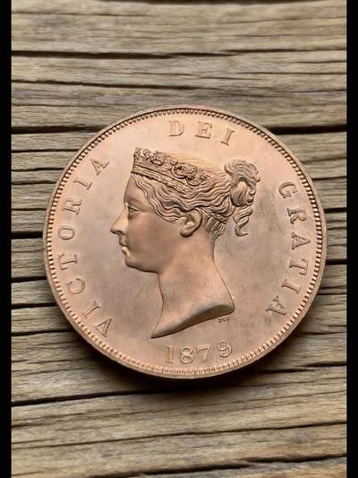 1879年维多利亚女王时期的圣乔治屠龙纪念铜章