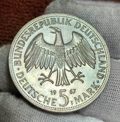 西德1967 年 5 马克纪念币