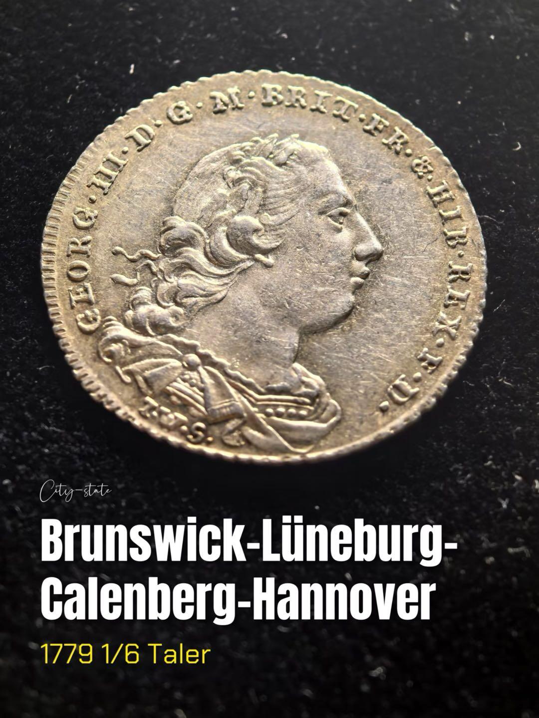 1779年汉诺威乔治三世人像1/6泰勒银币