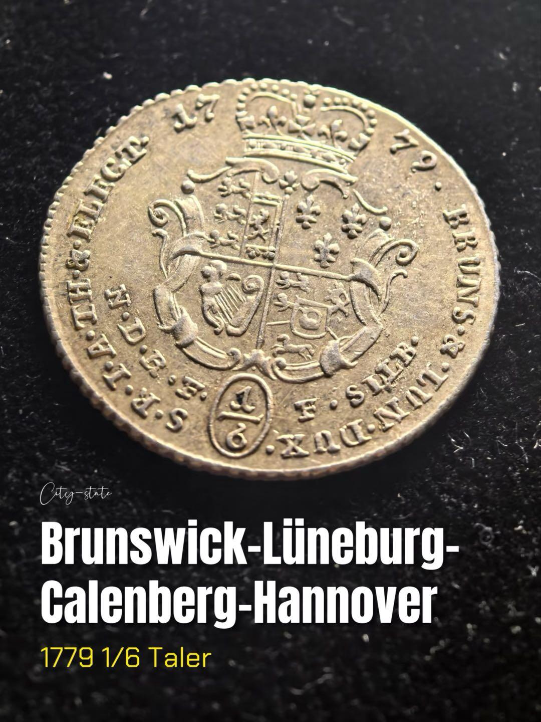 1779年汉诺威乔治三世人像1/6泰勒银币