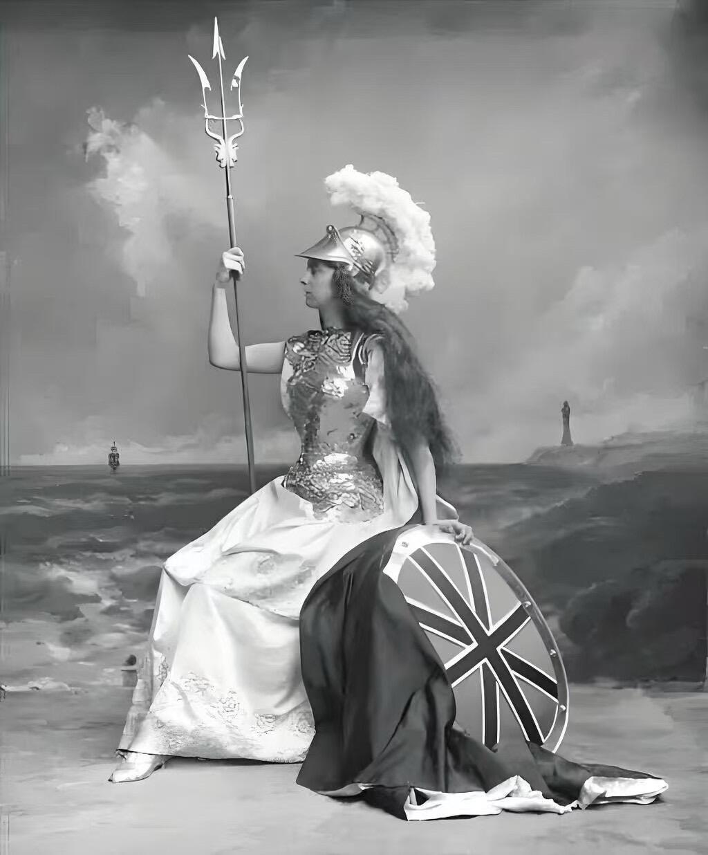 不列颠尼亚女神，超大尺寸百年大铜章！