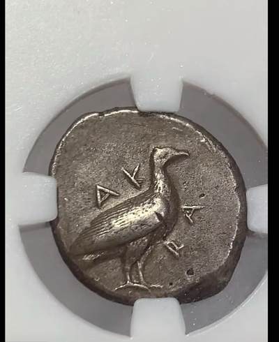 西西里岛大螃蟹2德拉克马银币