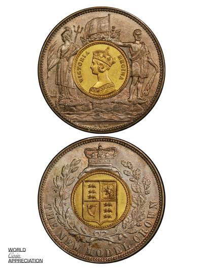 英国双色金属克朗币