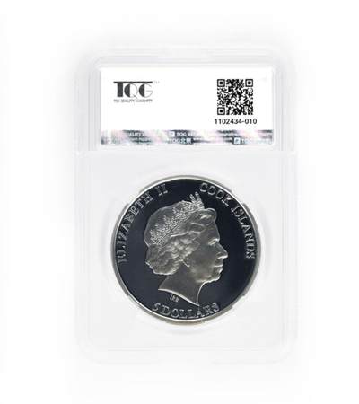 2013年库克群岛《座头鲸》镀银币