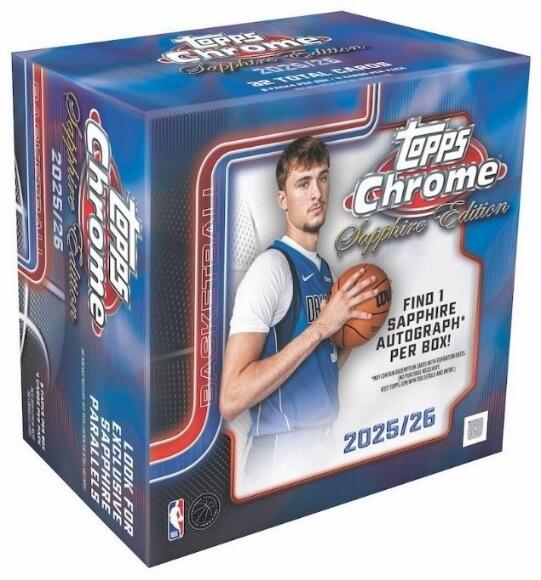 单盒发售价9K+！进阶版产品Topps Chrome蓝宝石系列有望延续篮球Chrome产品热潮