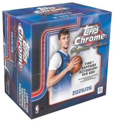 单盒发售价9K+！进阶版产品Topps Chrome蓝宝石系列有望延续篮球Chrome产品热潮