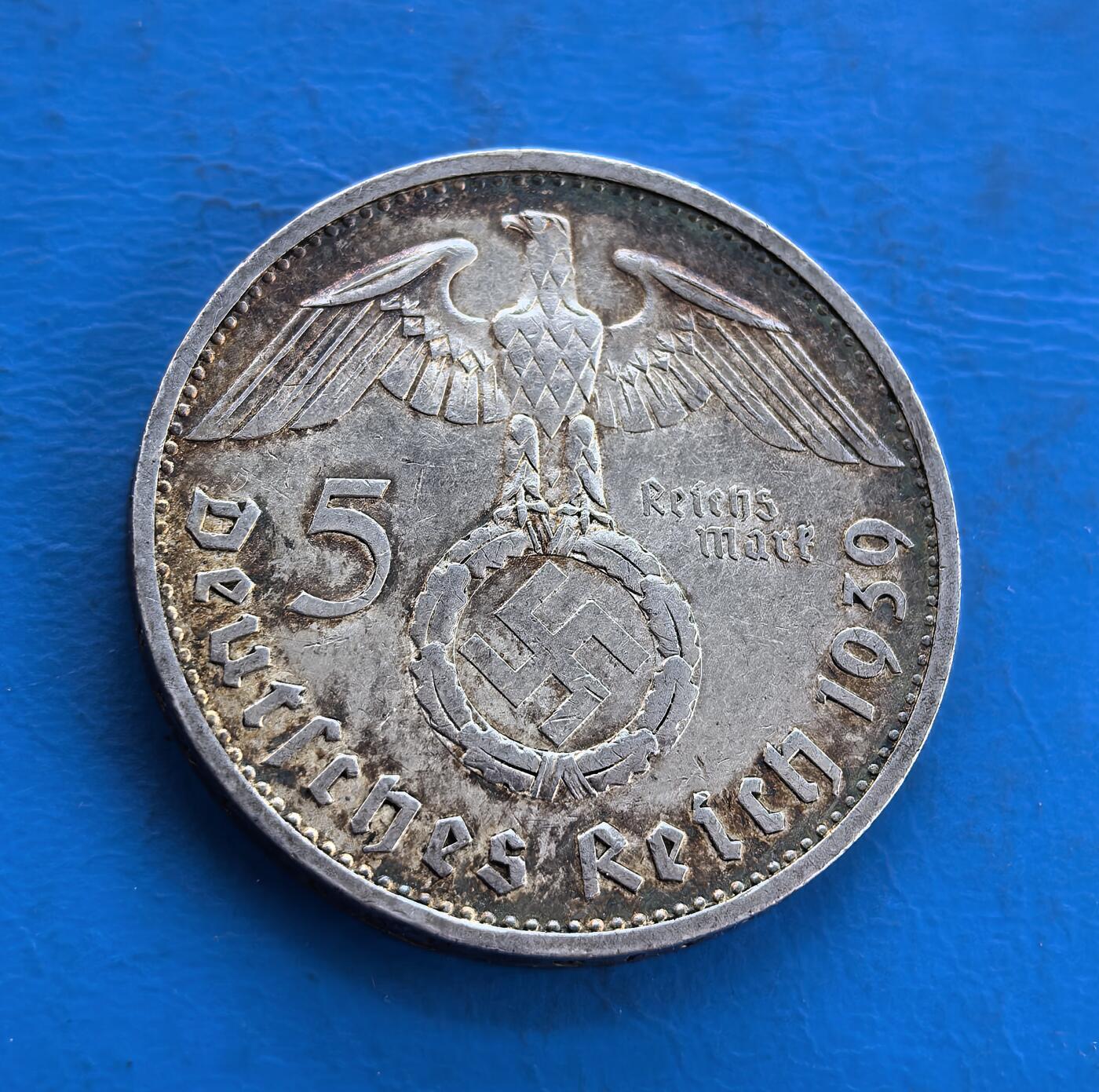 德国1939 年兴登堡 5 马克