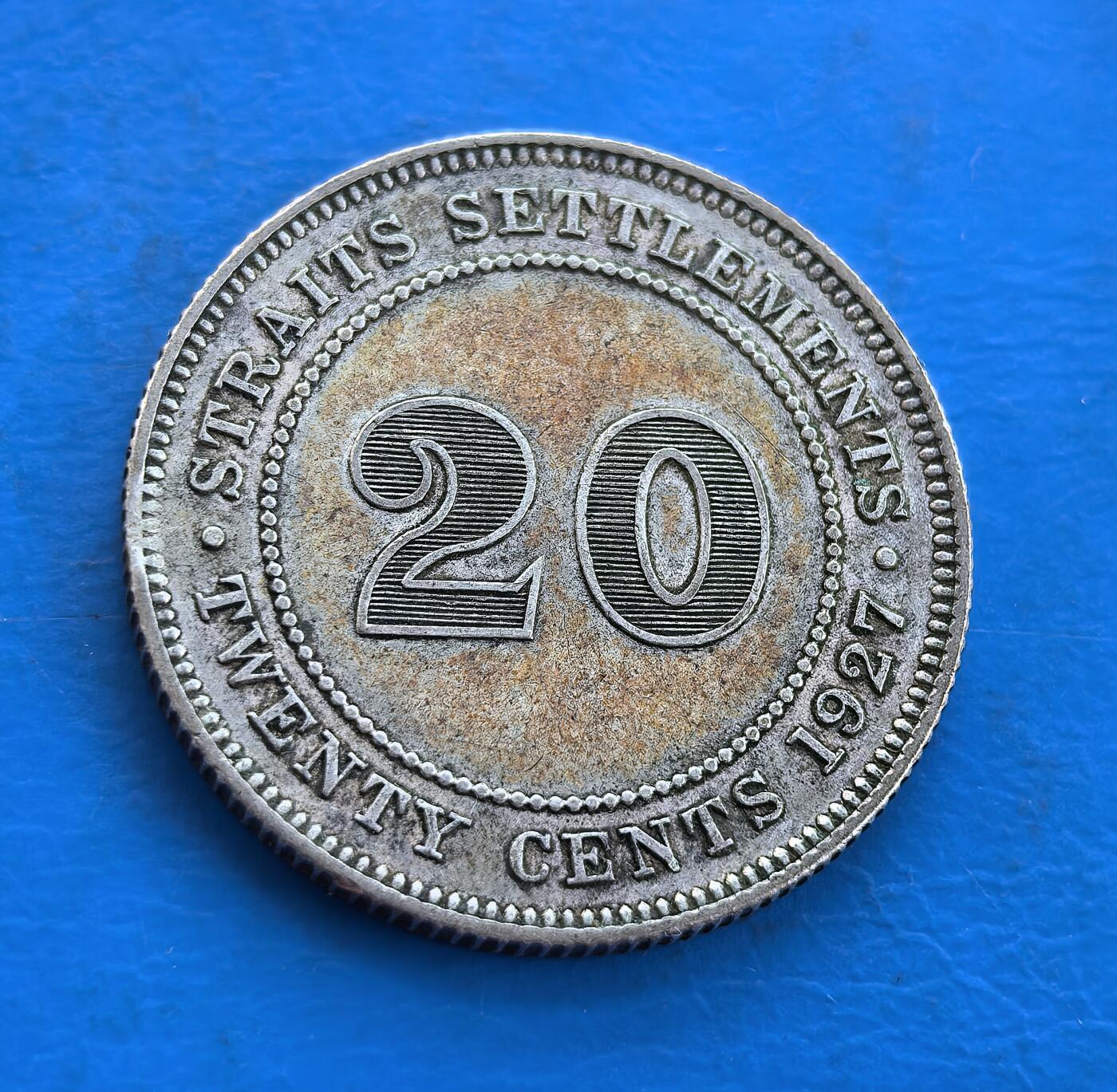 英属海峡殖民地1927 年乔治五世 20 分银币