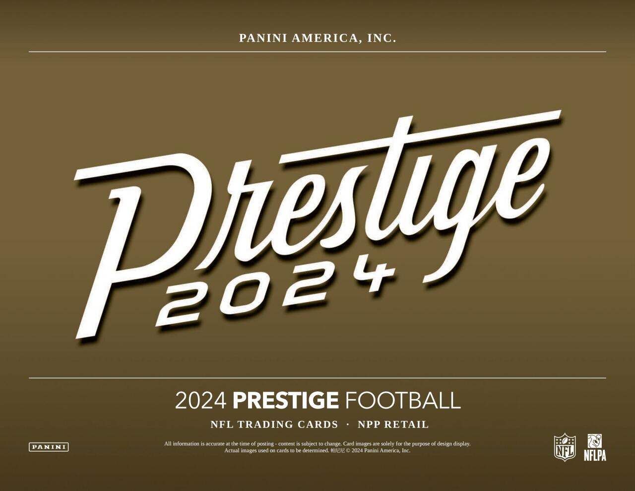 2024 Panini Prestige Football橄榄球荣耀系列