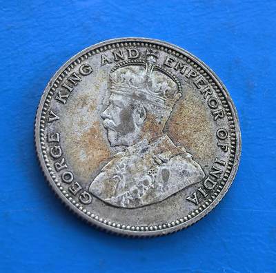 英属海峡殖民地1927 年乔治五世 20 分银币5.4克纯银价