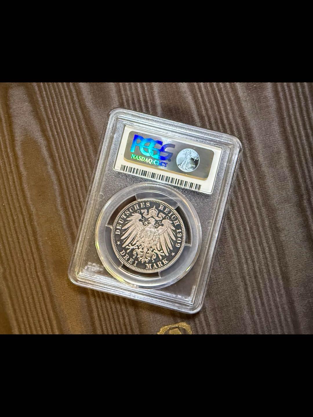 萨克森王国精制3马克银币