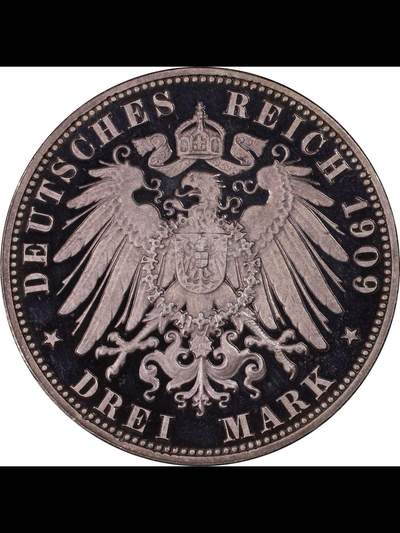 萨克森王国精制3马克银币