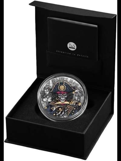 2026年纽埃银币：海盗传奇系列-黑暗仪式黑徽记