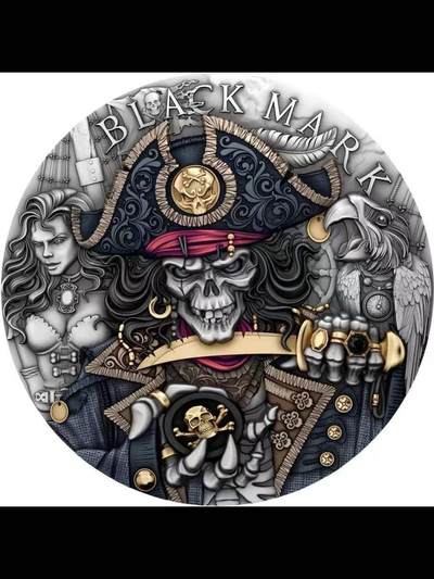 2026年纽埃银币：海盗传奇系列-黑暗仪式黑徽记