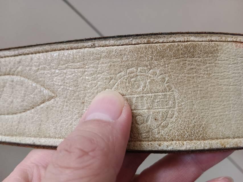 五十年代铜扣牛皮腰带