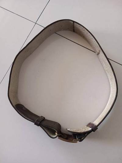 五十年代铜扣牛皮腰带