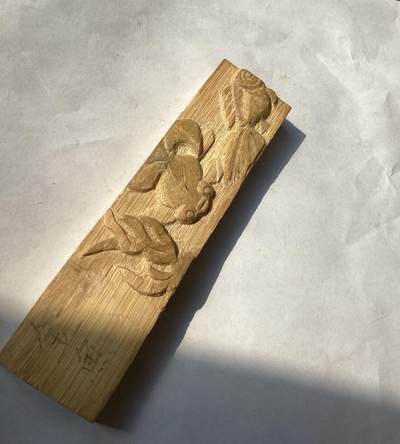 竹子浮雕《金鱼》