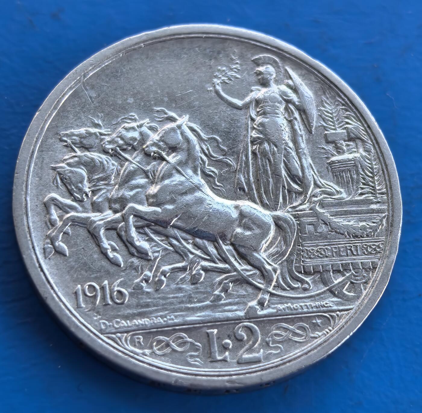 意大利1916 年2 里拉银币