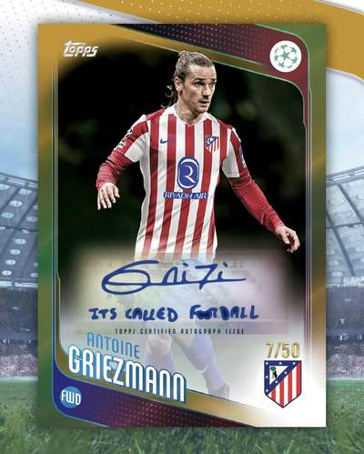 梅西金框手绘卡选图公布！25/26 TOPPS UCC欧战多款卡种选图亮相