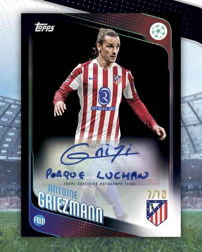 梅西金框手绘卡选图公布！25/26 TOPPS UCC欧战多款卡种选图亮相