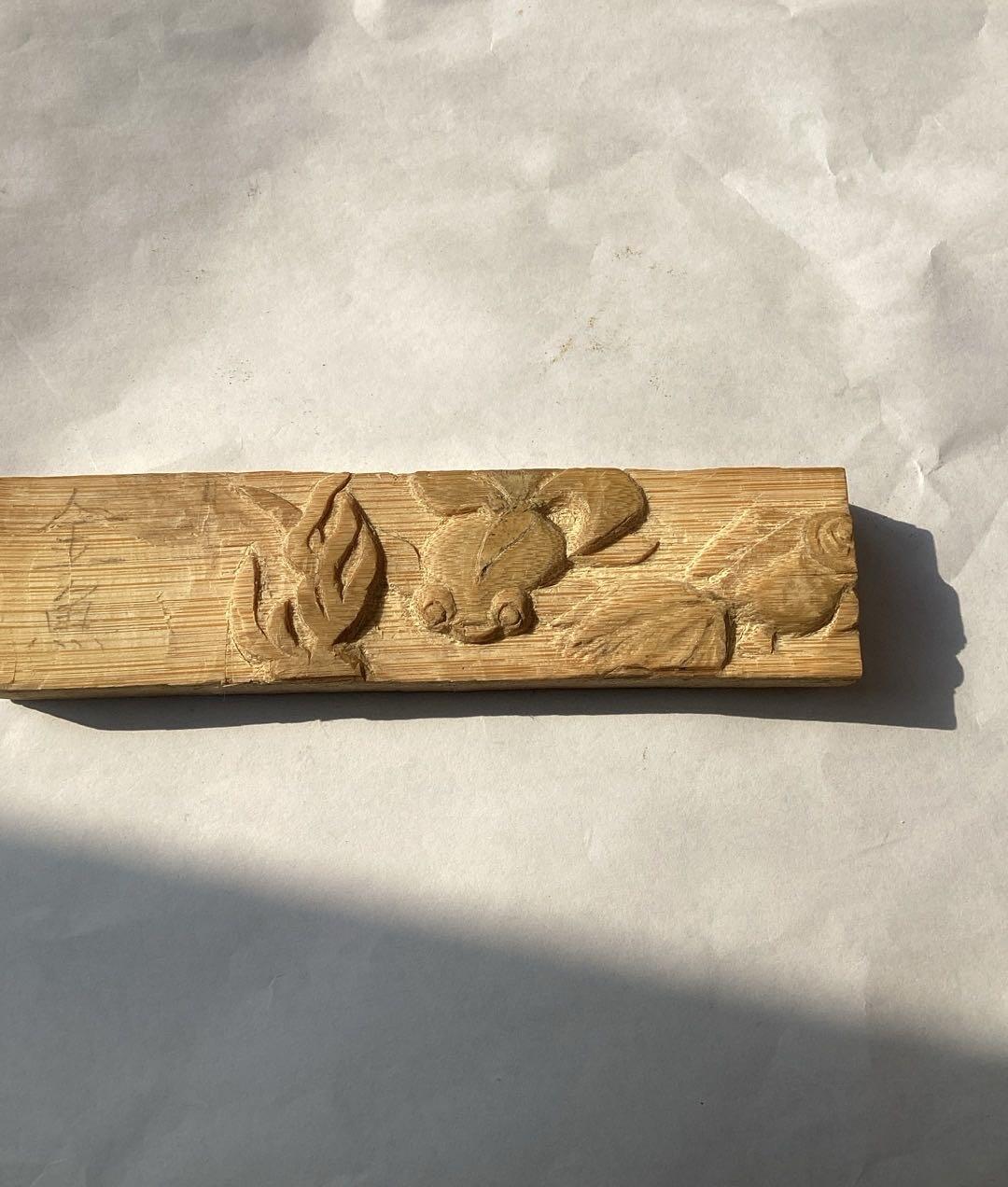 竹子浮雕《金鱼》