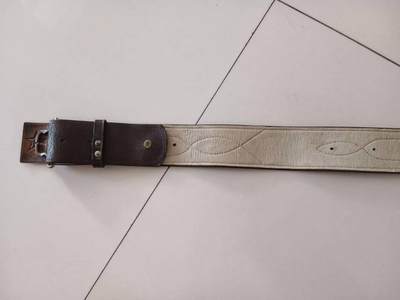 五十年代铜扣牛皮腰带