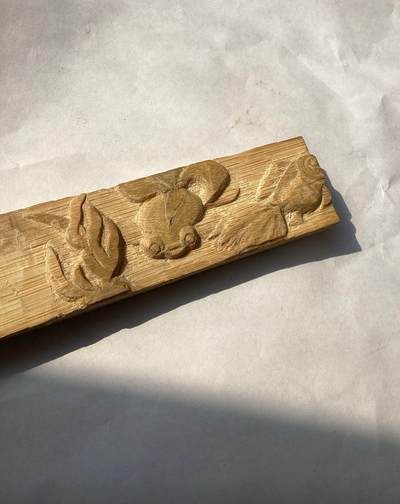 竹子浮雕《金鱼》