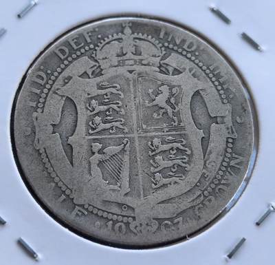  英国1907年爱德华七世半克朗银币