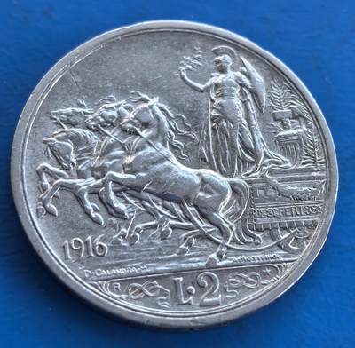 意大利1916 年2 里拉银币