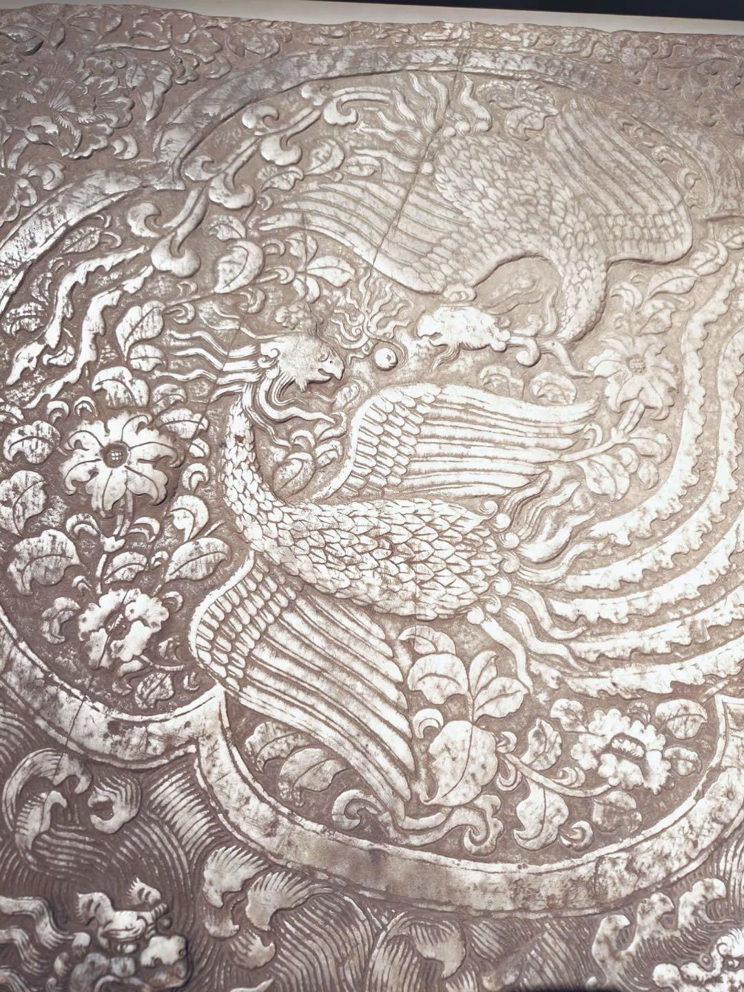 元代石雕双凤麒麟纹石雕