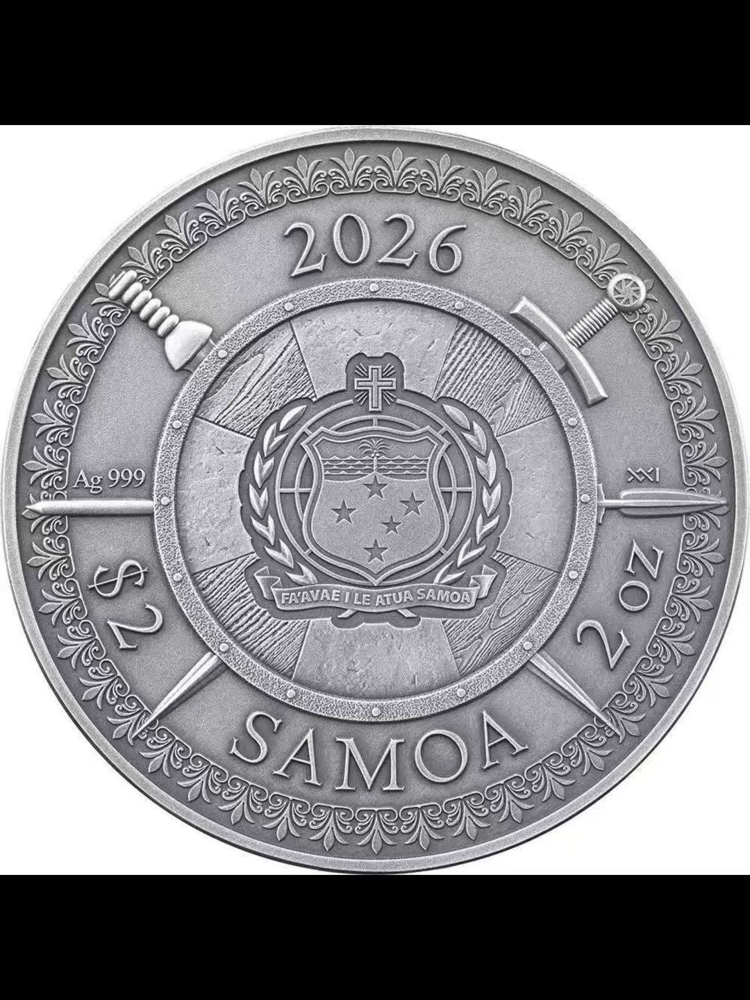 战场传奇-威廉•华莱士-2026年萨摩亚银币