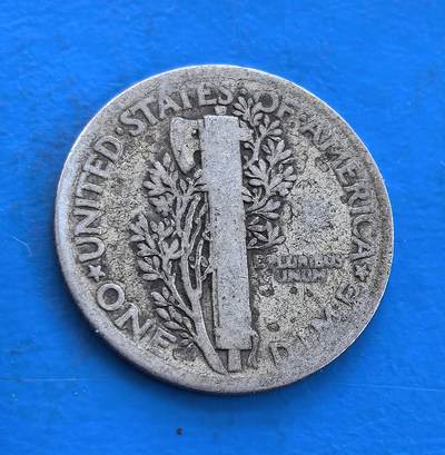 美国1924 年墨丘利 10 美分银币