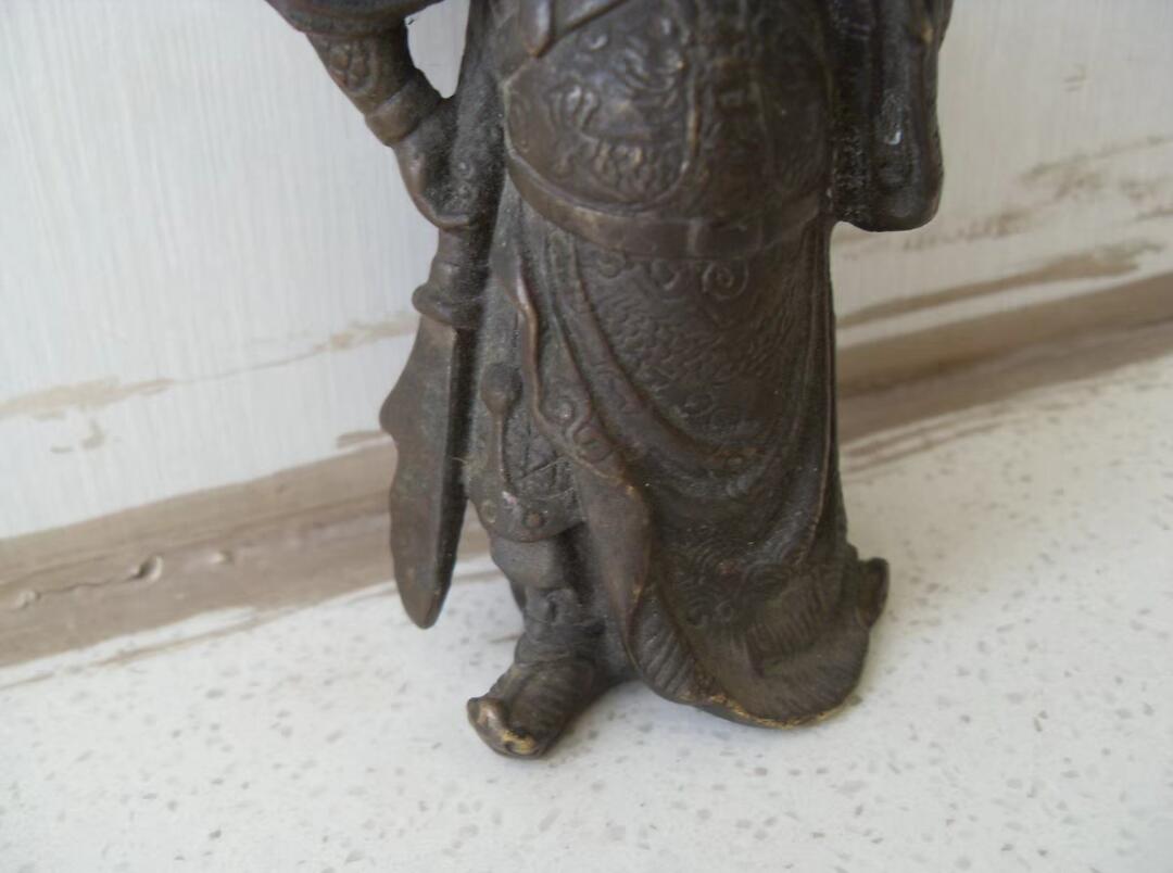 古董纯铜关公像、关老爷像！！