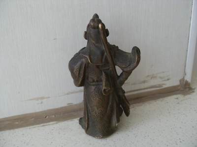 古董纯铜关公像、关老爷像！！