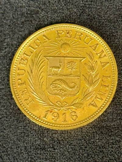 1916年秘鲁金币“印加战神”