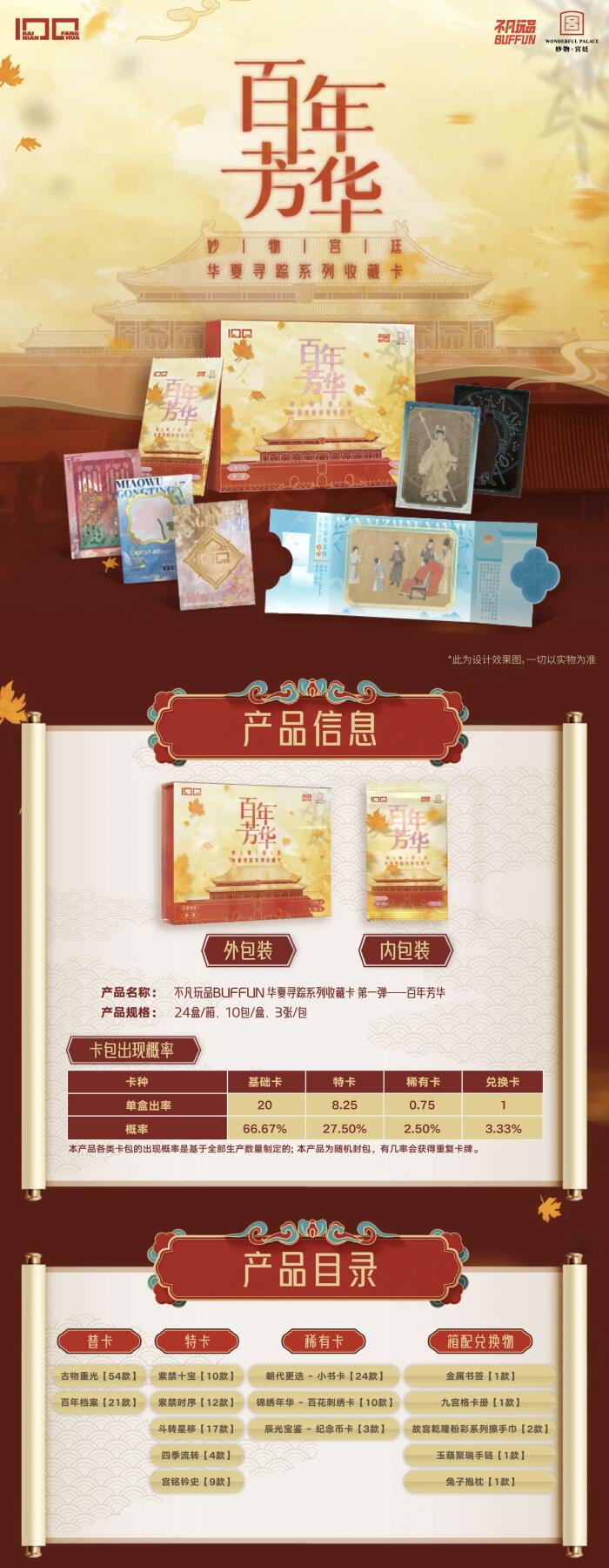 雅韵东方，紫禁藏珍！不凡玩品BUFFUN华夏寻踪系列收藏卡第一弹「百年芳华」重磅上线！