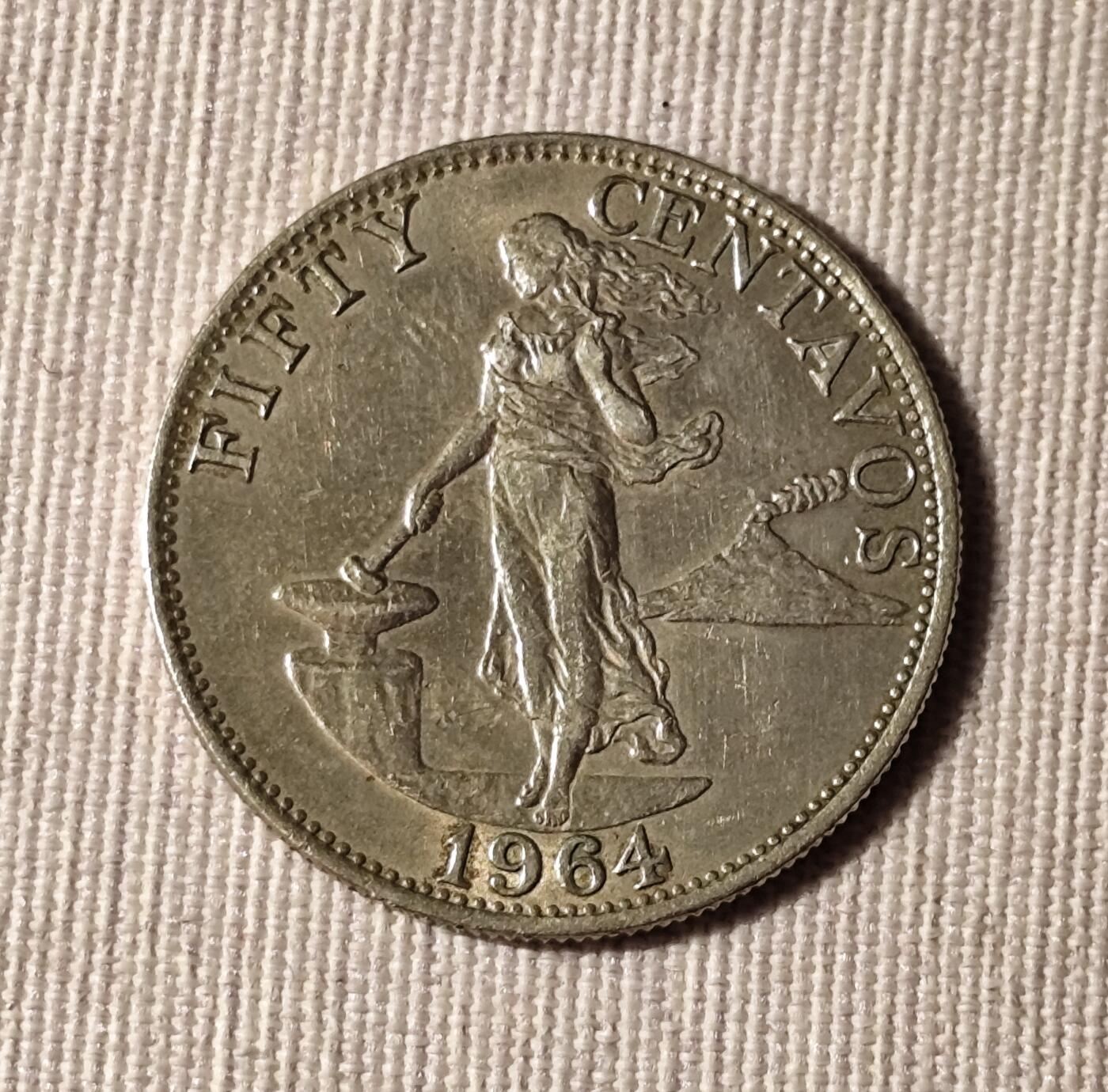 1964菲律宾50分“打铁女神”币：硬币上的美式印记与菲律宾独立往事