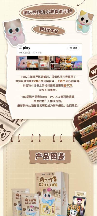 卢卡卡首套卡牌｜Pitty喵影时光收藏卡【第一弹】