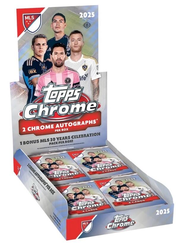 多款梅西亲签、苏利文Debut和RPA领衔，群星闪耀的2025 Topps Chrome MLS 2026年2月19日登场