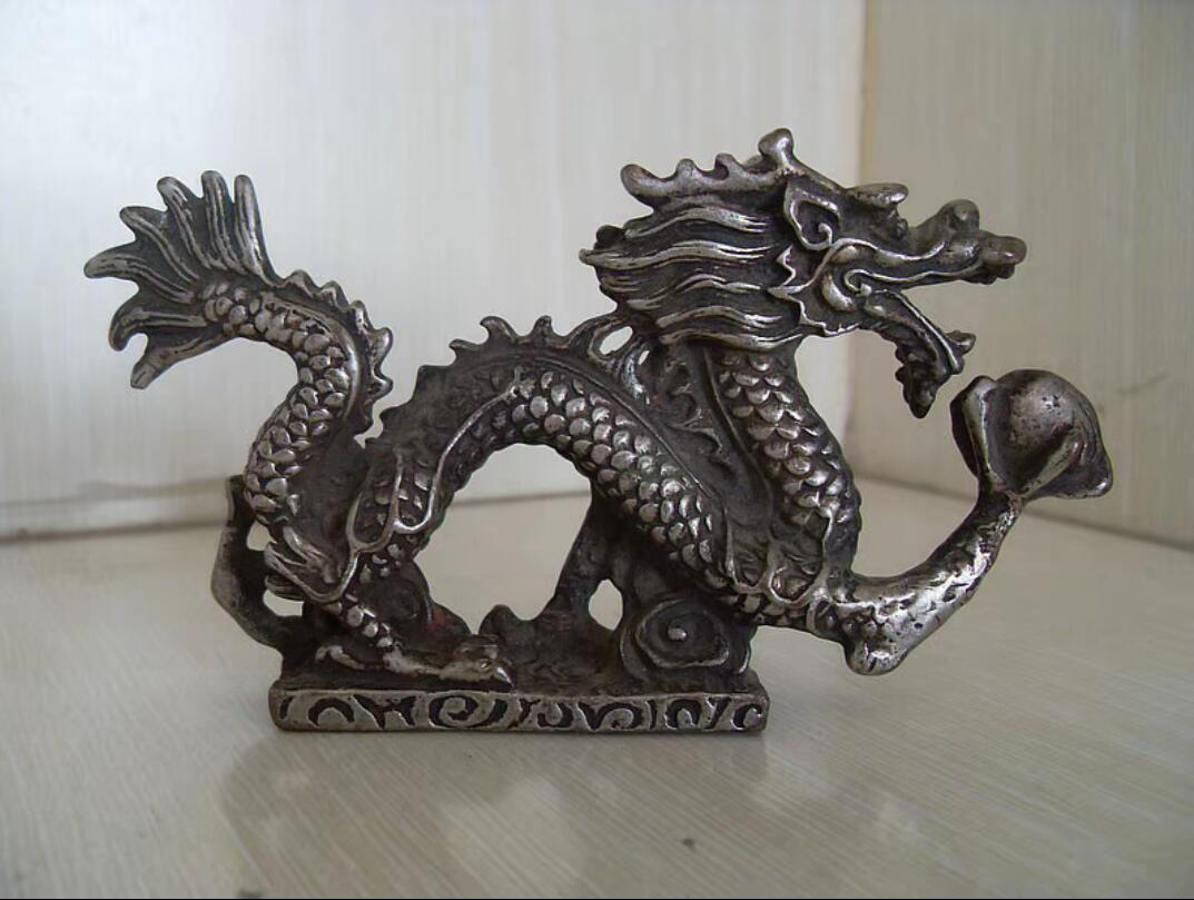 古董镀银镇纸笔架！！