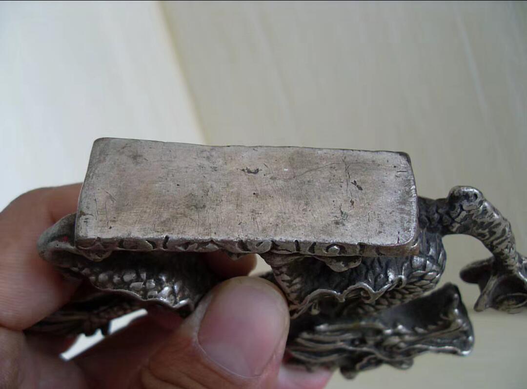 古董镀银镇纸笔架！！